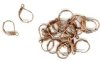 10 Pairs of Round Antique Copper Lever Back Earrings